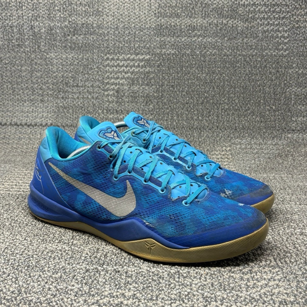 Nike Kobe 8 VIII System Blue Glow Coral Snake Men's Size 11.5 555035-400
